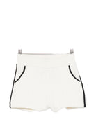 Shorts per donna MC2 Saint Barth bianco con bordo a contrasto TJA0001 00100L MC2 ST. BARTH 