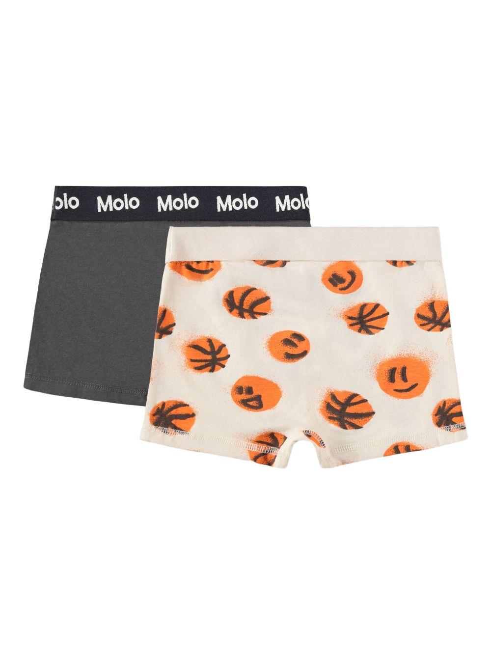 Set di due boxer Justin Molo multicolore con stampa basketball 1S26Q201 9750 MOLO KIDS 