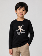 T-shirt per bambini Moschino Kids nera con motivo Teddy Bear HZO00JLAA20 60100 MOSCHINO KIDS 