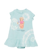 Abito per neonata Polo Ralph Lauren Kids azzurro con stampa Polo bear 310B14166 001 Ralph Lauren kids 