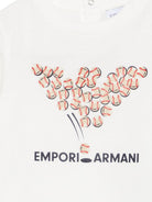 T-shirt per neonato Emporio Armani Kids bianca con stampa grafica con palline da tennis EB001081 AF14503 U0003 EMPORIO ARMANI KIDS 