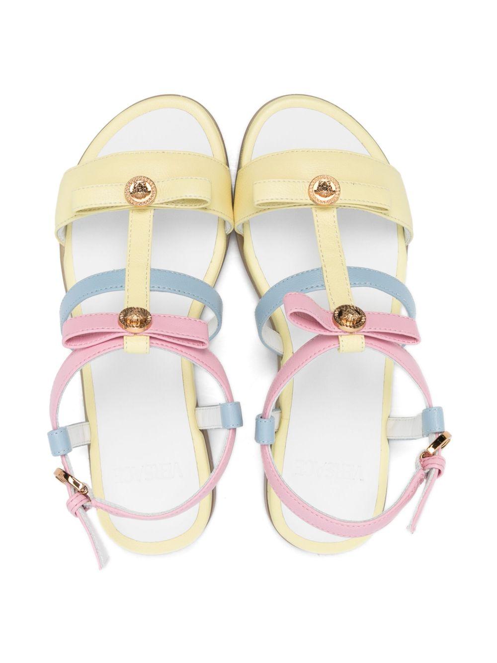 Sandali per bambina Versace Kids Medusa Head giallo con fasce modificabili 10180101A12883 6X72V VERSACE KIDS 