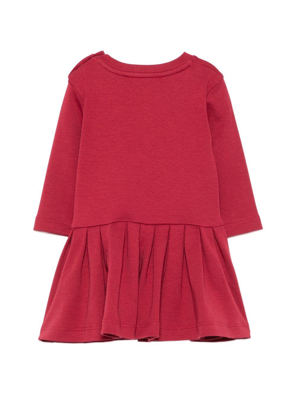 Abito per neonata Givenchy Kids bordeaux con logo sul davanti H31463 96D GIVENCHY KIDS 