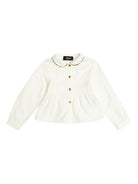 Camicia per bambina Versace Kids bianco con colletto alla Peter Pan 10186891A15358 2WZ90 VERSACE KIDS 