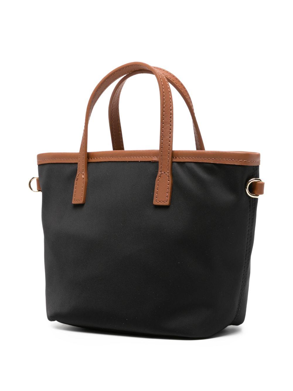Borsa tote City mini MC2 Saint Barth nera con mani in pelle CB0005 00288L MC2 ST. BARTH KIDS 