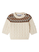 Maglione per neonato Bonpoint bianco a fantasia W05YJUK00001 969 BONPOINT 