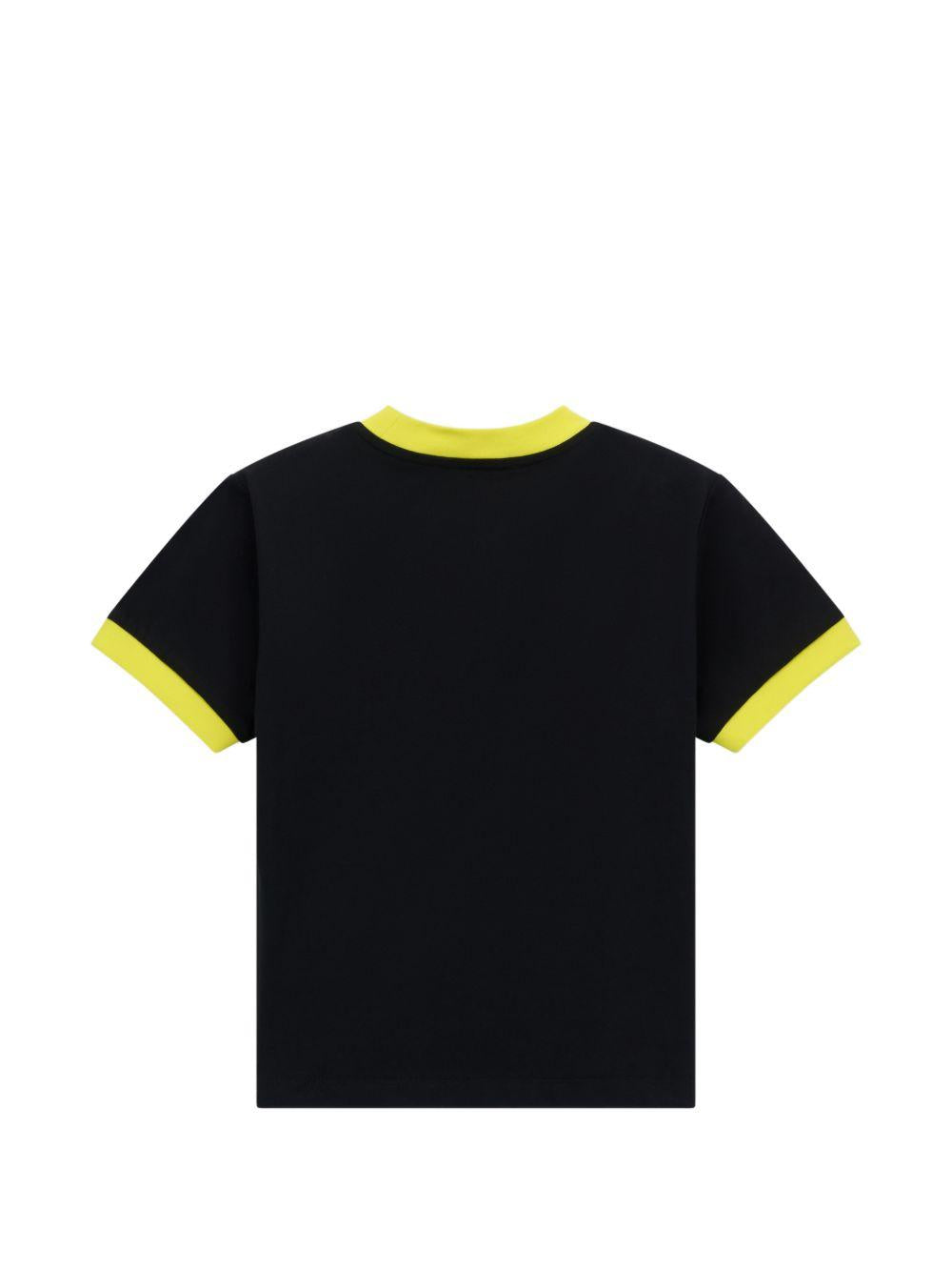 T-shirt per bambino Amiri Kids nera con logo sul davanti ACTOJR1029 001 AMIRI KIDS 