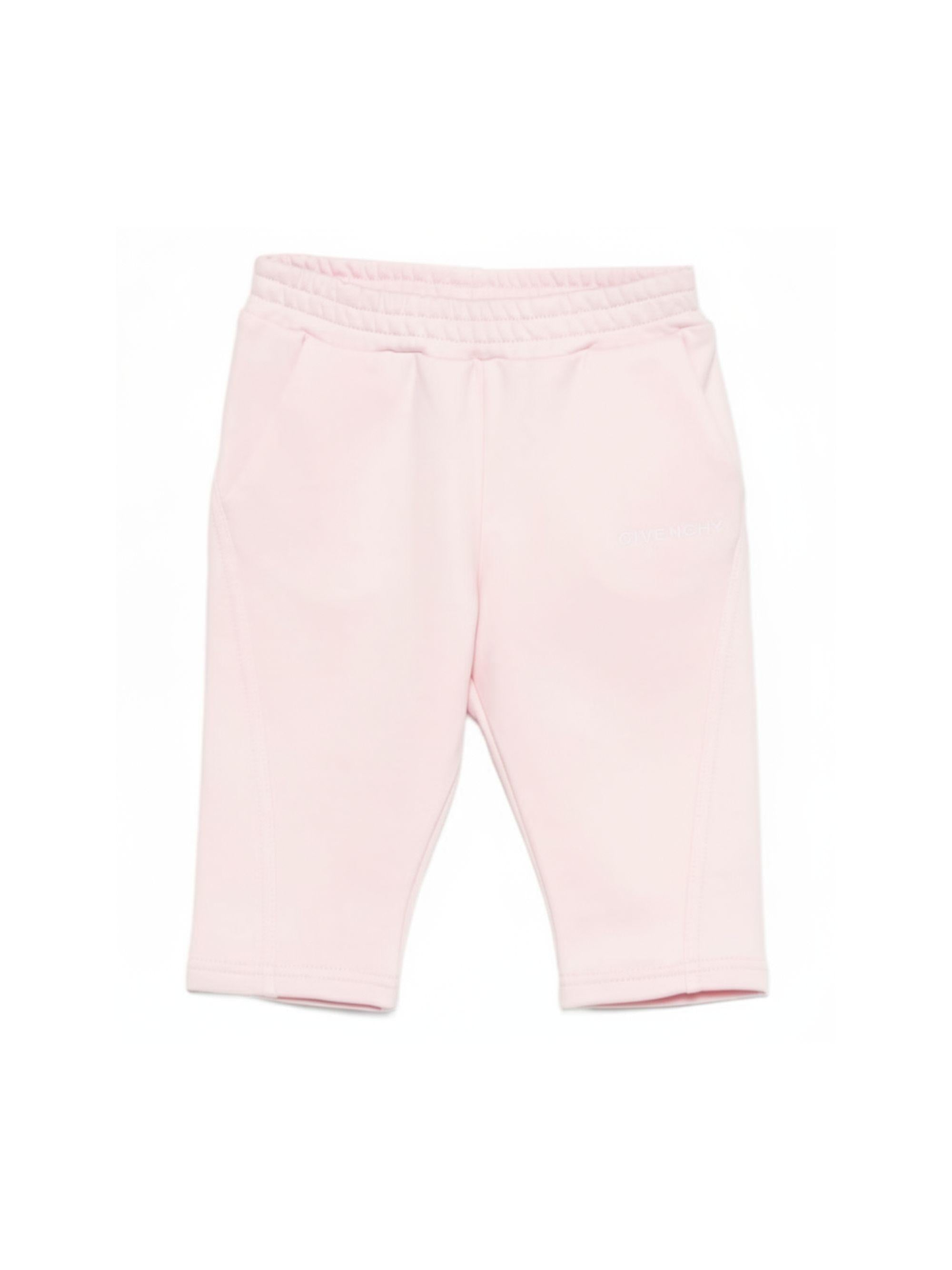 Pantaloni da neonata Givenchy Kids rosa con dettaglio logo H31168 44Z GIVENCHY KIDS 