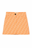 Gonna per bambina Fendi Kids arancione con logo all-over JFE203 AVW1 F1JYS FENDI KIDS 