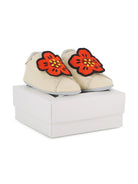 Scarpine primi passi per neonata Kenzo Kids beige con ricamo Boke Flower K61820 117 KENZO KIDS 