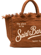 Borsa Vanity MC2 Saint Barth marrone con dettaglio frange VANI022 00396L MC2 ST. BARTH KIDS 