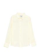Camicia Agnes per bambino MC2 Saint Barth Kids gialla con ricamo AGN0001 00556L MC2 ST. BARTH KIDS 