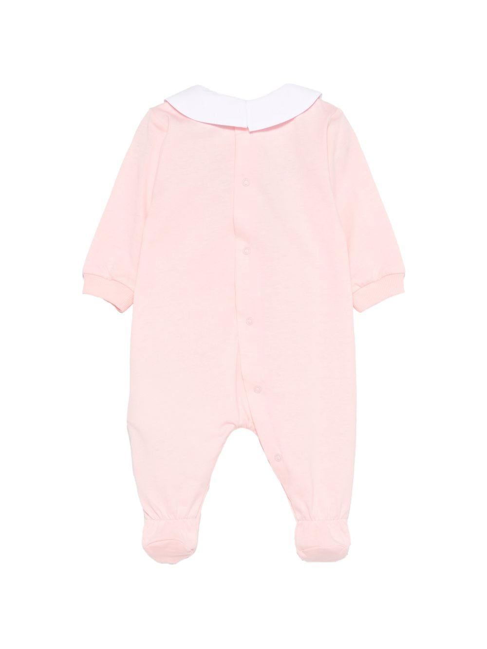 Pigiama per neonata Moschino Kids rosa con stampa grafica Teddy Bear MUT04QLAA02 50209 MOSCHINO KIDS 