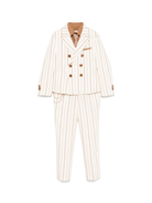 Completo tre pezzi per bambino Colorichiari beige gessato con doppiopetto MJ507991 4776 28 COLORICHIARI 