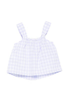 Top per bambina Moschino Kids viola con motivo a quadri HDC02GN0N07 83661 MOSCHINO KIDS 