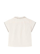 Camicia Lennard per neonato Bonpoint bianca con colletto alla cubana S06YSHW00005 102 BONPOINT KIDS 