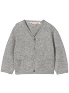 Cardigan per neonato Bonpoint grigio con scollo a V PEBDA2734CA 092 BONPOINT 