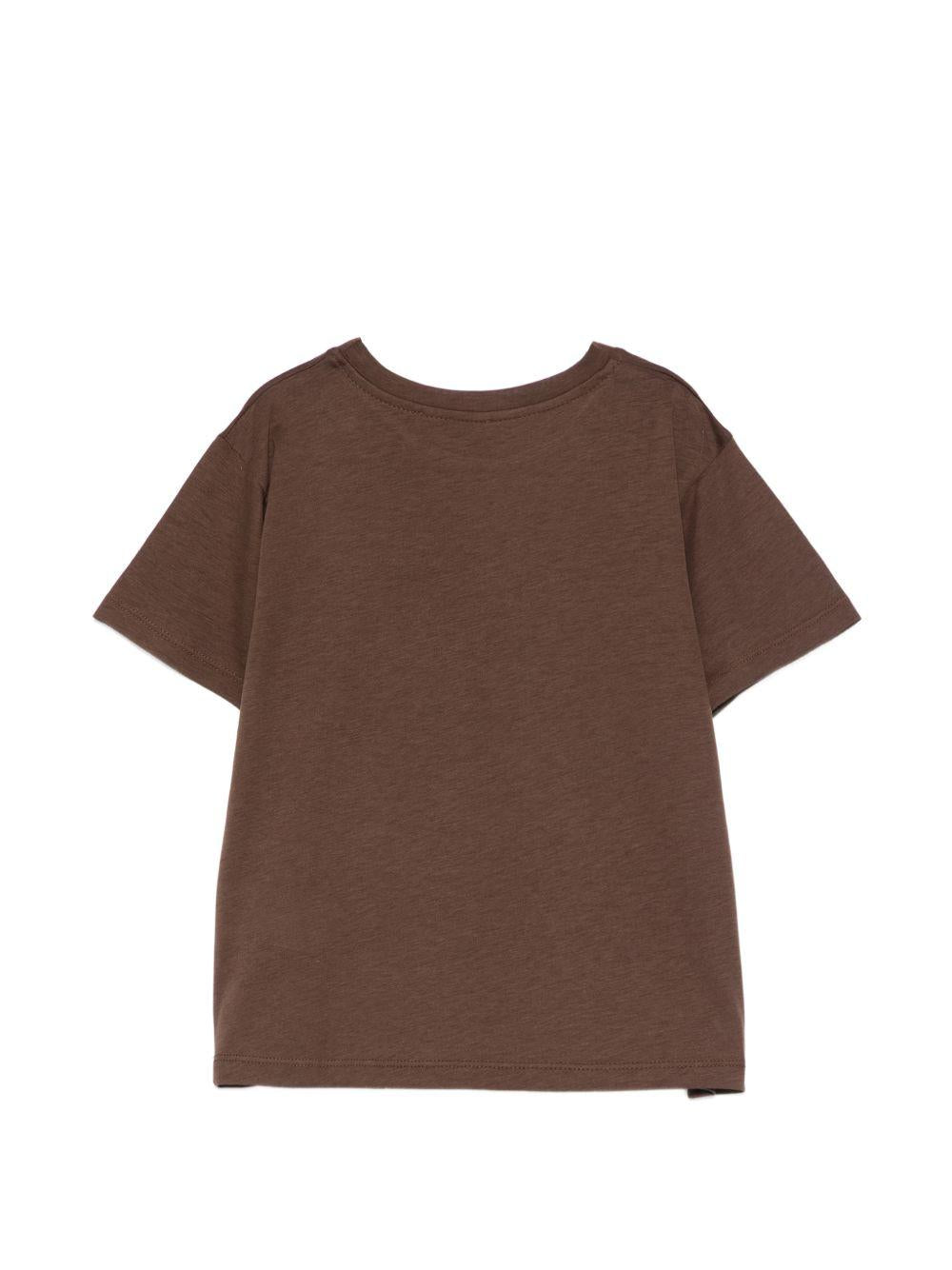 T-shirt per bambino Paolo Pecora Kids marrone con maniche corte PP4222 EBANO PAOLO PECORA KIDS 