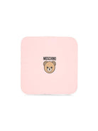 Coperta per neonata Moschino Kids rosa con dettaglio Teddy Bear MUB00OLCA40 50209 MOSCHINO KIDS 