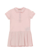 Abito per neonata Moncler Enfant rosa con design plissettato L19518I000088496F 505 MONCLER KIDS 