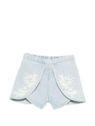 Shorts per bambina Louise Misha denim con ricamo floreale GRI-S26-S0105 BLEACH LOUISE MISHA KIDS 