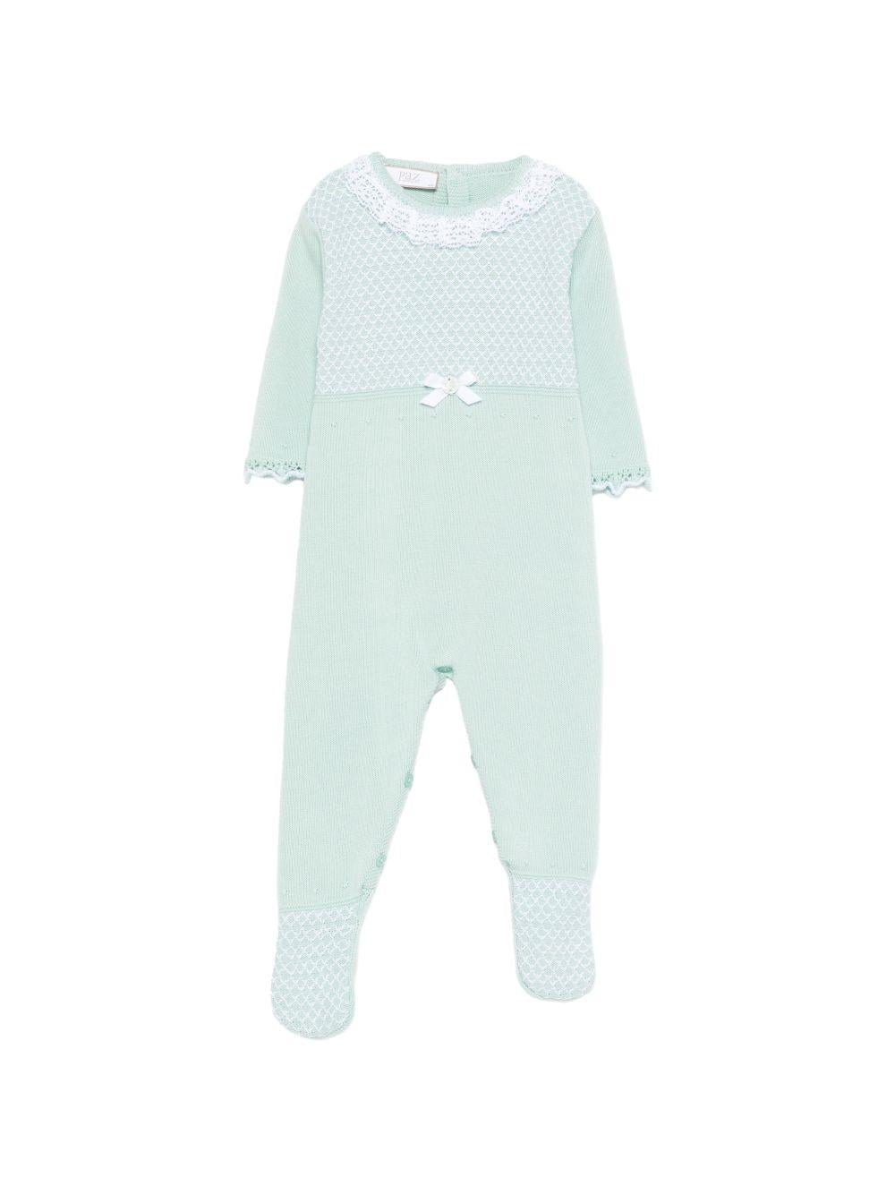 Pigiama per neonata Paz Rodriguez verde acqua con fiocco in pizzo Cauce 005-123466 1301 PaZ RODRIGUEZ KIDS 