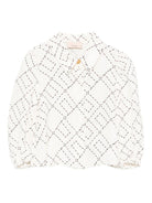 Blusa per neonata Elisabetta Franchi La Mia Bambina bianco con stampa monogramma EGCA0480VI040 0077 ElISABETTA FRANCHI 