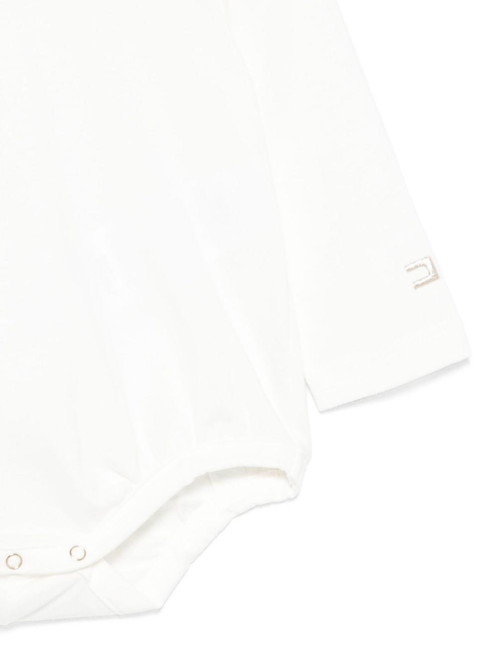 Tutina per neonata Elisabetta Franchi La Mia Bambina bianca con chiusura a scatto ENBD0050JF054 D046 ElISABETTA FRANCHI 
