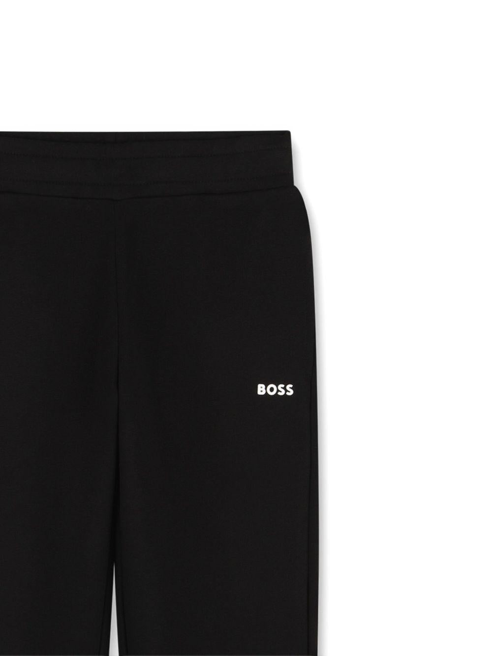 Pantaloni sportivi per bambino Boss kidswear neri con logo J52288 09B BOSS KIDS 