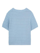 Maglione per bambina Chloé Kids azzurro con lavorazione a uncinetto C21225 80J CHLOE' KIDS 