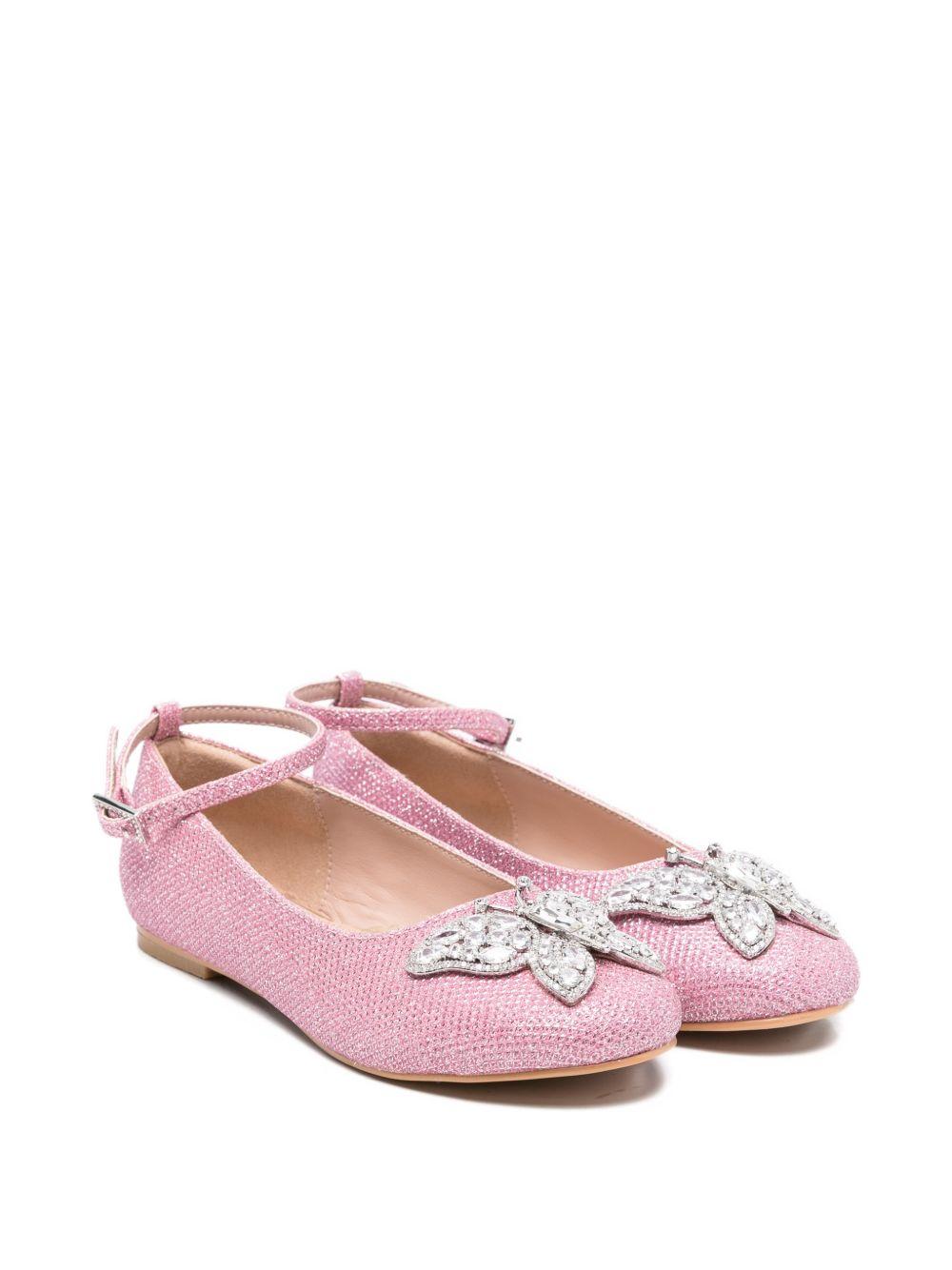 Ballerine per bambina Aruna Seth rosa con applicazione farfalla AS76 PINK ARUNA SETH KIDS 