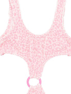 Costume intero per bambina MC2 Saint Barth Kids rosa con stampa animalier LAU0005 03928L MC2 ST. BARTH KIDS 