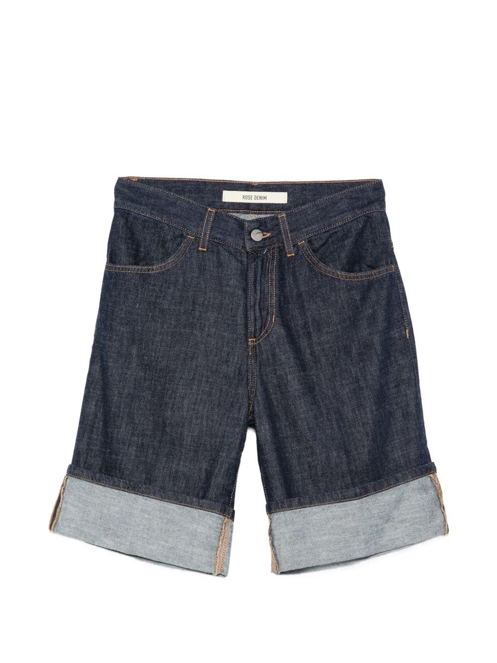 Shorts per donna Merci x Rose denim con design a cinque tasche TILDA26PE UNICO ROSE 