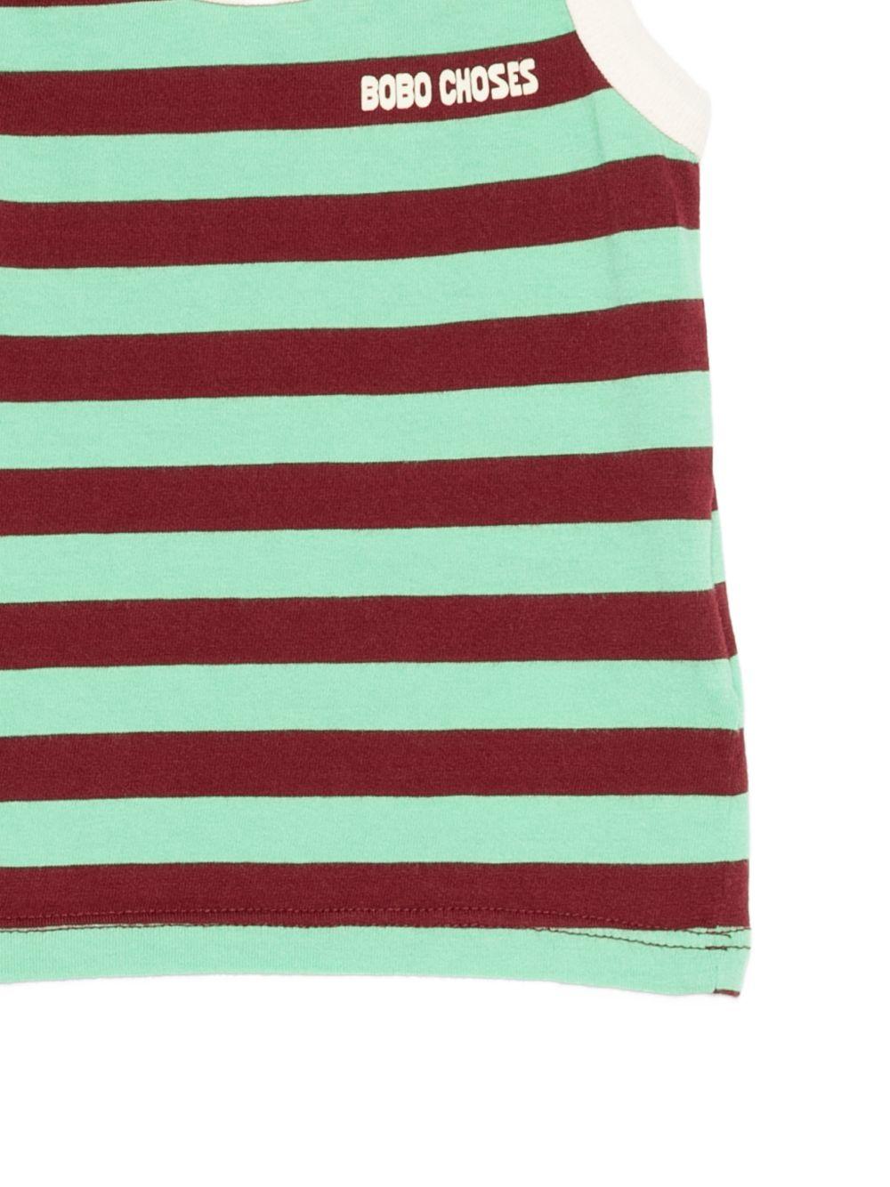 Canotta per neonato Bobo Choses multicolore con design a righe B126AB020 991 BOBO CHOSES KIDS 