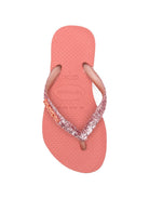 Infradito per bambina Havaianas Kids rosa con dettagli glitterati 4146975 1121 HAVAIANAS KIDS 