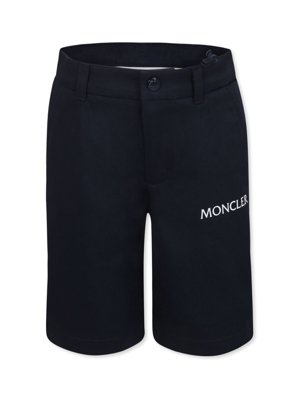 Bermuda con logo per bambino Moncler Enfant blu con passanti K19542B00002597G4 744 MONCLER KIDS 
