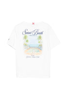 T-shirt per bambino MC2 Saint Barth Kids bianca con stampa logo PRL0001 00931L MC2 ST. BARTH KIDS 