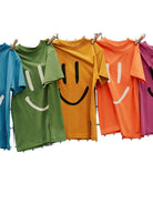 T-shirt Roxo per bambini Molo verde con stampa smile 6S26A201 5628 MOLO KIDS 