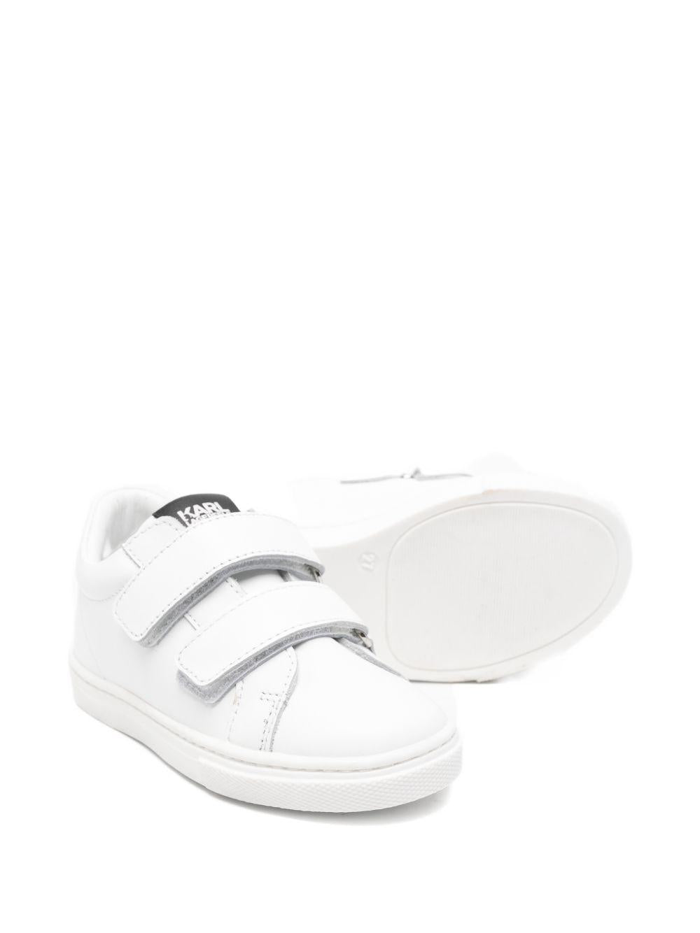 Sneakers per bambini Karl Lagerfeld Kids bianche con dettaglio traforato Z31186 10P KARL LAGERFELD KIDS 