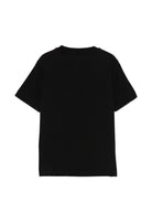 T-shirt per bambino C.P. Company Kids nera con logo sul davanti CUM00ULAA17 60100 C.P.COMPANY KIDS 