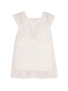 Set abito, coulotte e capellino per neonata Chloé Kids bianco con finiture in pizzo C20935 117 CHLOE' KIDS 
