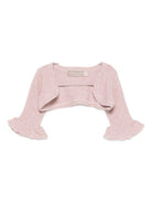 Cardigan per neonata La Stupenderia rosa con dettagli arricciati 1TCGC24 M06 LA STUPENDERIA 