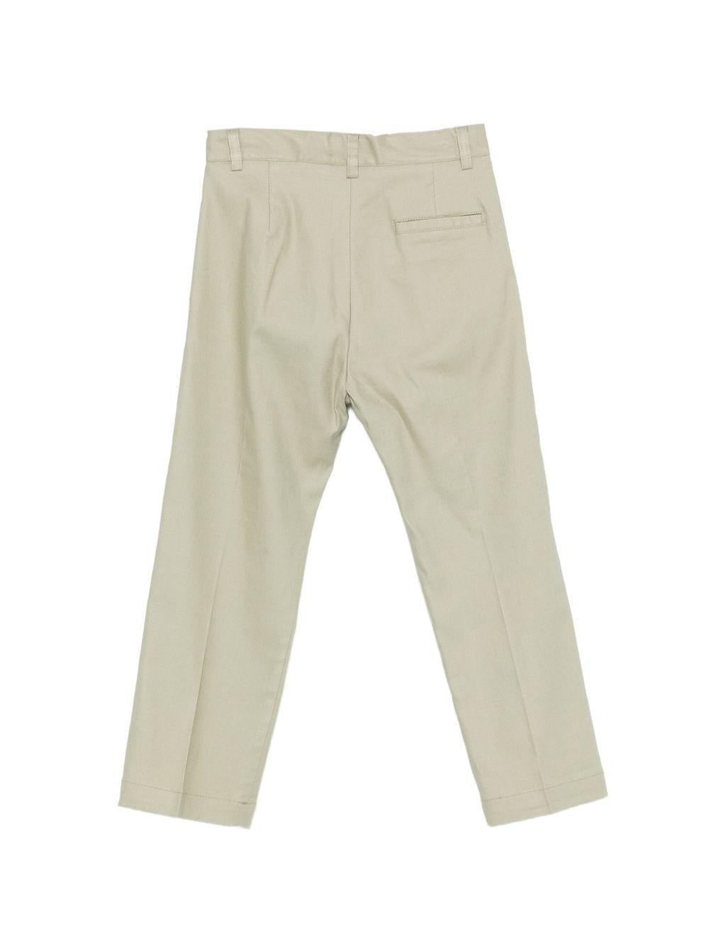 Pantaloni per bambino Paolo Pecora Kids verde con pieghe e bottoni PP4239 MATCH PAOLO PECORA KIDS 