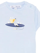 T-shirt per neonato Tartine & Chocolat azzurra con stampa grafica CC10031 44 TArtine & Chocolat KIDS 