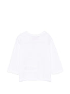 T-shirt per neonata Emilio Pucci Kids bianca con patch logo PZ8000 Z3672 100RS EMILIO PUCCI KIDS 