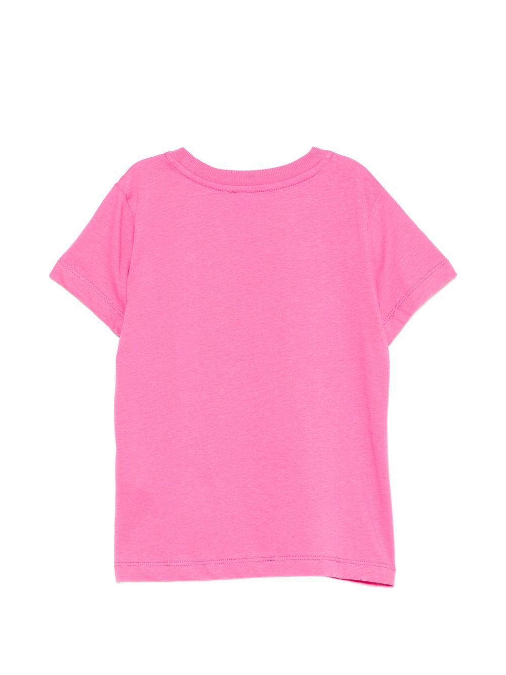 T-shirt per bambina Moschino Kids rosa con stampa Teddy Bear HUM05OLAA03 50533 MOSCHINO KIDS 