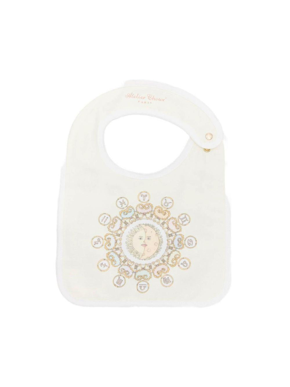 Bavaglino per neonati Atelier Choux giallo con stampa zodiacale BI-CS-ZOY E-U ATELIER CHOUX PARIS KIDS 