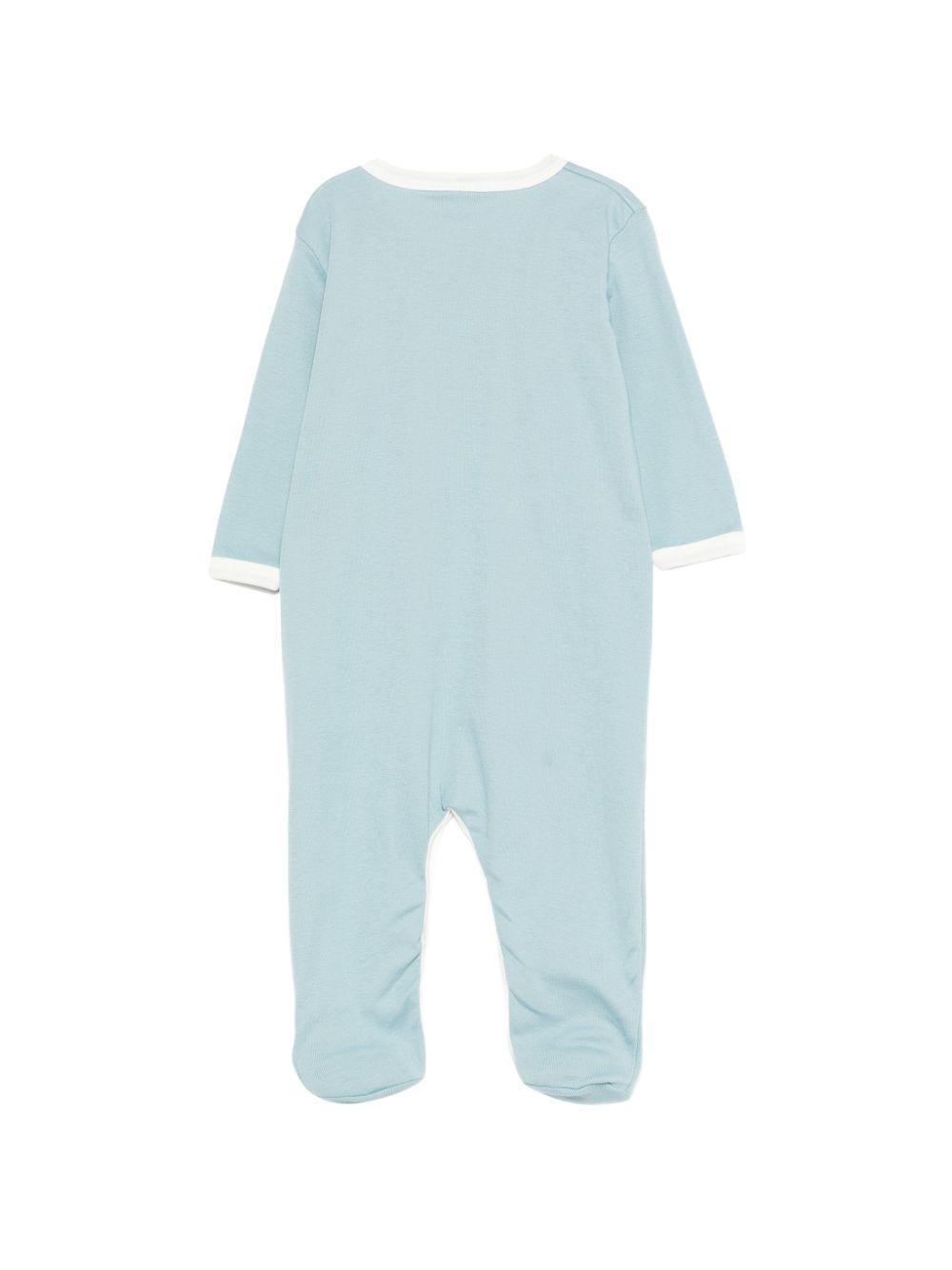 Pigiama per neonato Petit Bateau azzurro con bottoni A0FIZ 01 PETIT BATEAU 