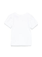 T-shirt con stampa per neonato Moschino Kids bianco con girocollo MDM03MLBA10 10101 MOSCHINO KIDS 