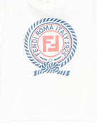 T-shirt per neonato Fendi Kids bianca con stampa grafica BMI284 7AJ F0TU9 FENDI KIDS 